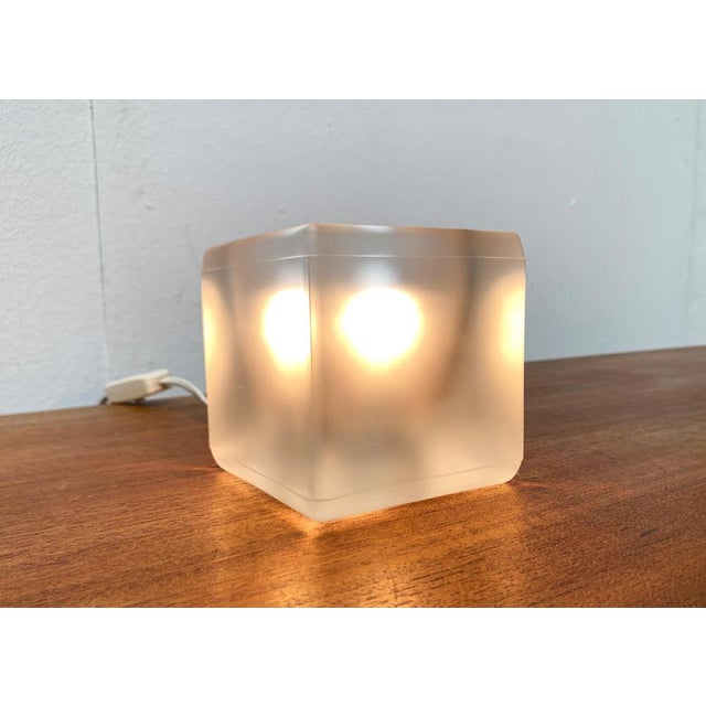 Vintage German Glass Ta 14 Cube Table Lamp from Peill & Putzler, 1970s For Sale - Image 13 of 18