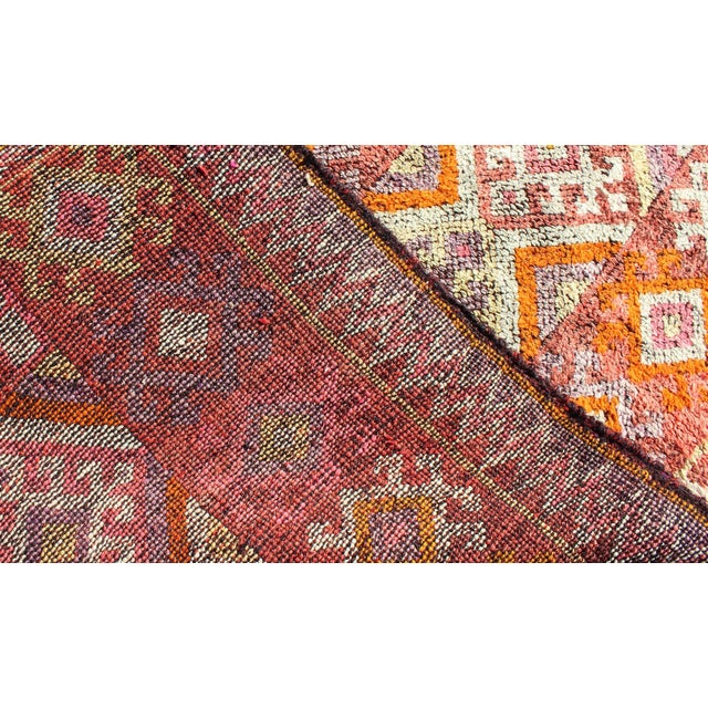 Tribal Turkish Runner With Colorful All-Over Diamond Design For Sale In Atlanta - Image 6 of 6