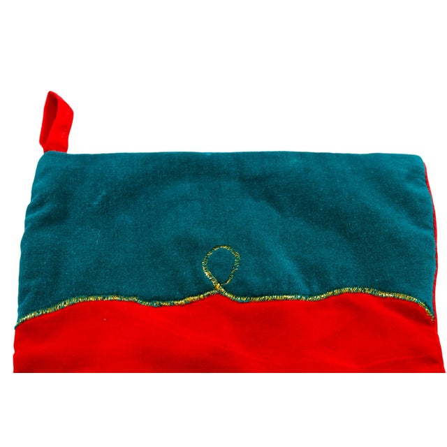 Traditional Embroidered Christmas ‘Santa’ Stockings - Set of 2 For Sale In Tampa - Image 6 of 10