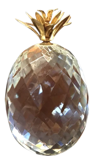 1970s Swarovski Crystal Pineapple Paperweight