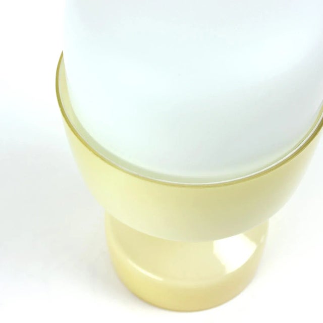 Vintage Cream Glass Lamp by Ivan Jakes for Osvětlovací Sklo, 1970s For Sale - Image 11 of 12