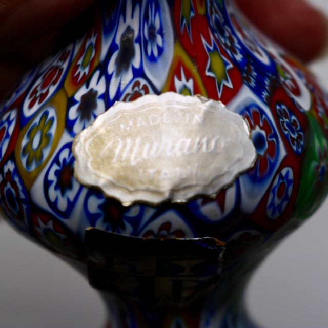 1950s Mid-Century Murano Millefiori Glass Perfume Bottle / Cruet With Stopper – Koscherak Brothers Import For Sale - Image 12 of 13
