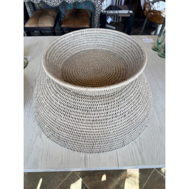 Antique White Lulu Footed Bowl For Sale - Image 8 of 8
