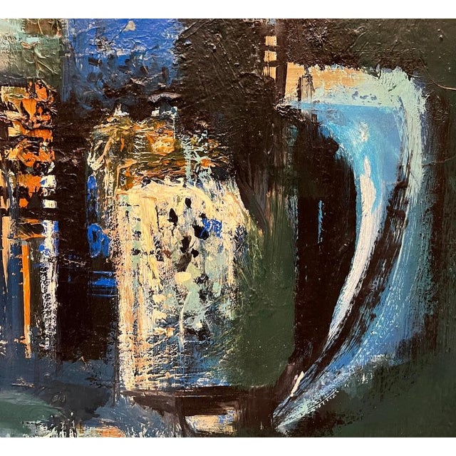 Frank Chabry, Big Blue Vase, Oil on Canvas, 1972 For Sale - Image 5 of 9