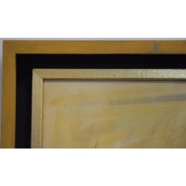 Expressionism Anton Weiss City Scape Framed Watercolor, 1965 For Sale - Image 3 of 9