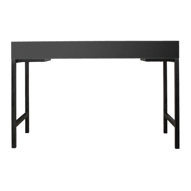 Wood Maple Writing Desk - Black For Sale - Image 7 of 8