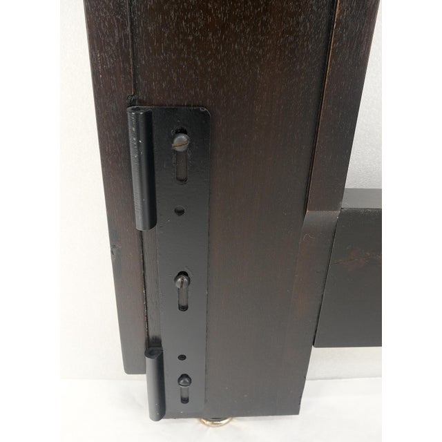 Ed Wormley Dunbar NEW Solid Linen Upholstery Ebonized Mahogany King Headboard For Sale - Image 17 of 17