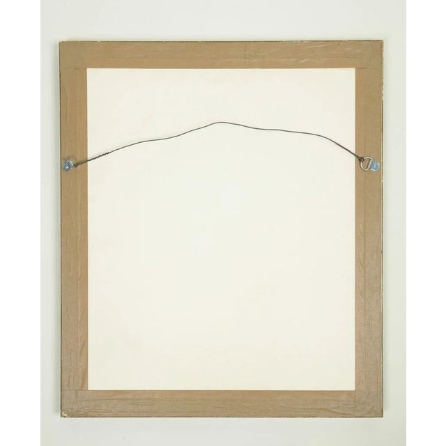 Green 1980s Green and Yellow Auricula in Blue and White Bowl Gouache Painting by Jose Escofet For Sale - Image 8 of 9