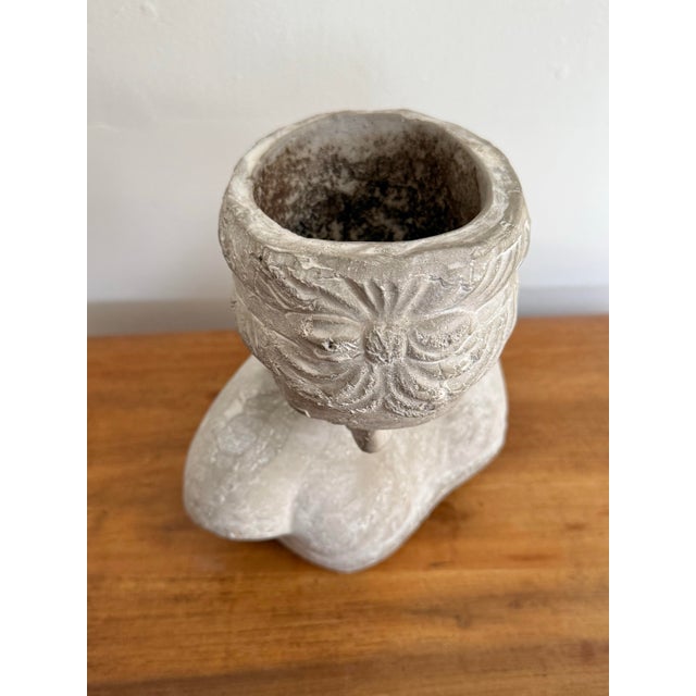 1990s Lady Head Cast Cachepot Planter For Sale - Image 6 of 7