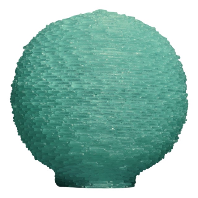 Art Glass Round Floor Lamp, 1970 For Sale