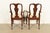 Henkel Harris Queen Anne Solid Mahogany Armchairs, Pair For Sale - Image 12 of 16
