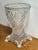 Design Plus Gallery presents a Vintage Pressed Glass Urn Style Table Lamp, Made in Poland. The lamp showcases a decorative...