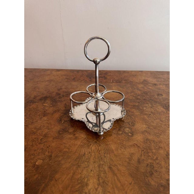 Antique Edwardian Silver-Plated Cruet Set, 1900, Set of 5 For Sale - Image 6 of 7