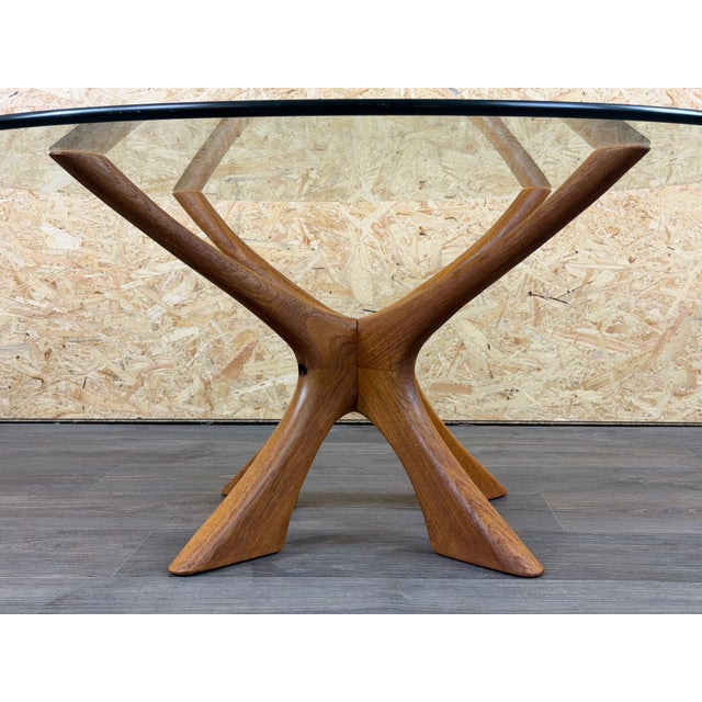 Teak Coffee Table T118 Glass by Illum Wikkelso for Niels Eilersen, 1970s For Sale - Image 6 of 18
