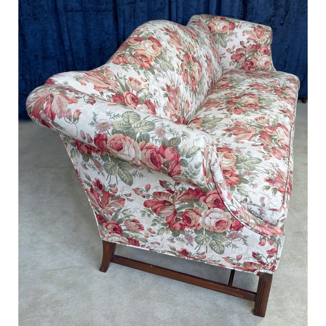1990s Floral Chippendale Style Sofa For Sale In Philadelphia - Image 6 of 10