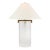 J. Randall Powers by Visual Comfort Signature Brooks Table Lamp in Crystal and Gilded Iron with Linen Shade For Sale