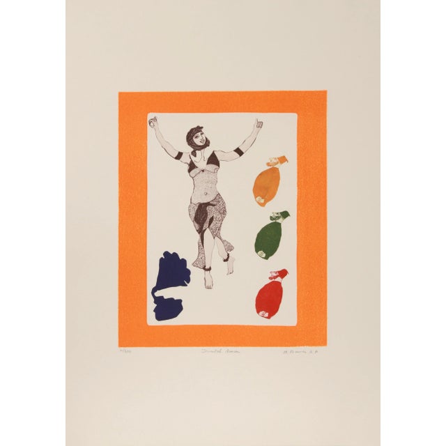 Rustic Mireille Kramer, Oriental Dancer / Arabian Nights, Aquatint Etching For Sale - Image 3 of 3