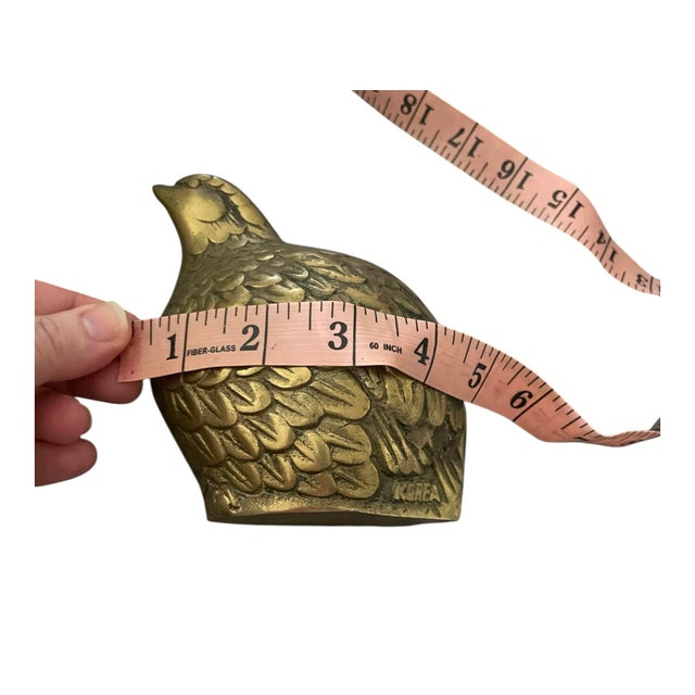 Vintage Midcentury Brass Quail/Partridge Bird Figurines Set of 3 For Sale - Image 10 of 12