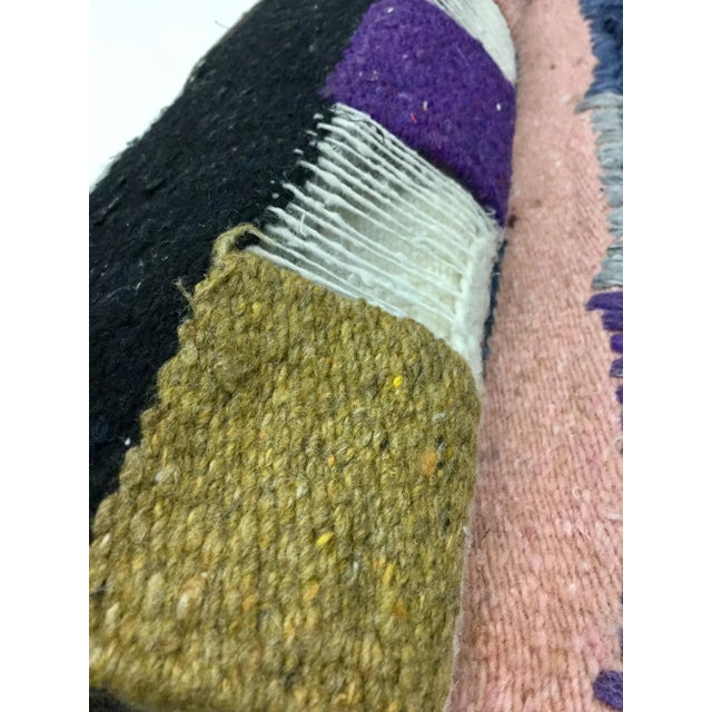 Vintage Slub Cotton Hand Loomed Textile Art For Sale - Image 9 of 10