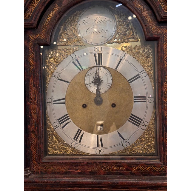 18th Century English Chinoiserie Decorated Tall Case Clock For Sale - Image 12 of 16