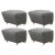 Gray Grey Natural Oak Hallingdal the Tired Man Footstools by Lassen, Set of 4 For Sale - Image 8 of 8