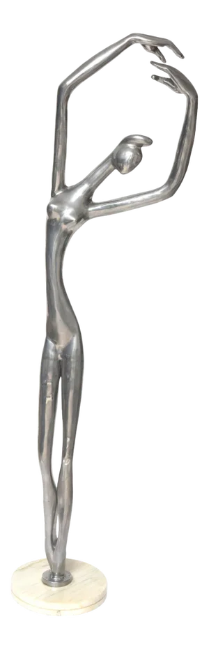 Late 20th Century Manuel Carbonell Aluminum Casting Abstract Figurative Sculpture