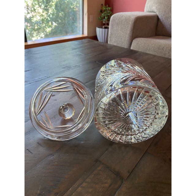 Mid 20th Century Vintage Brilliant Cut Ice Bucket Cookie Jar For Sale - Image 5 of 6