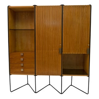 Teak Wall Unit by Taichiro Nakai for La Permanente Mobili, 1950s For Sale