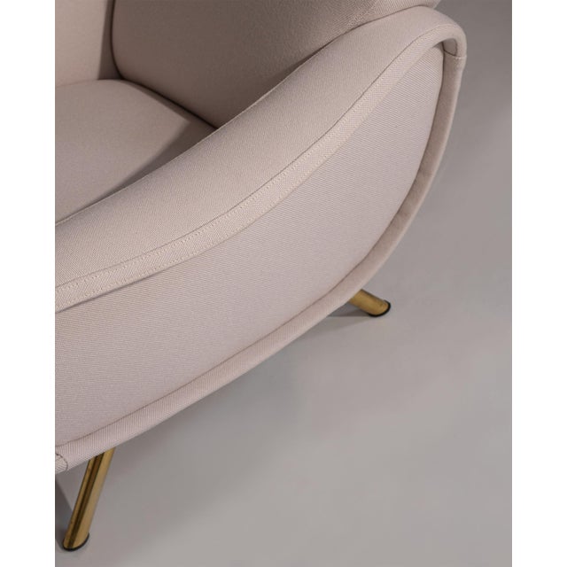 Cream Vintage Lounge Chairs by Marco Zanuso for Arflex, 1951, Set of 2 For Sale - Image 8 of 14