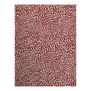 Le Manach / Pierre Frey Plumettes Rouge De Chine Cotton Fabric L4172011 Imprimes Le Manach Collection 5 Yards For Sale