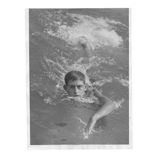 1933 Male Swimmer Black and White Photo For Sale
