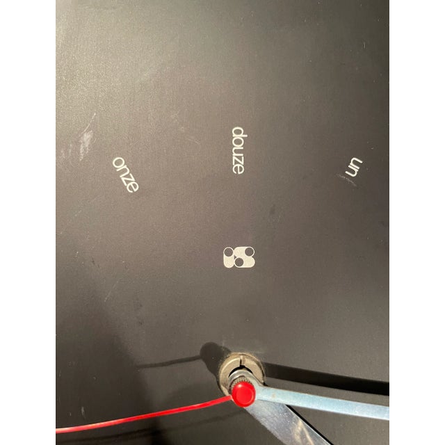 Metal Vintage Table Clock, 1980 For Sale - Image 7 of 8