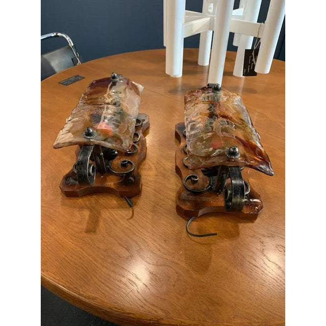 Large Brutalist Sconces, 1960s, Set of 2 For Sale - Image 4 of 7