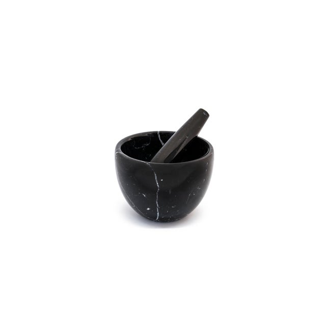 Small Black Marble Mortar and Pestle For Sale - Image 4 of 5