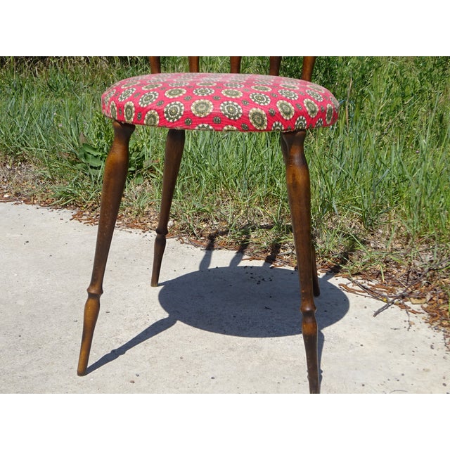 Wood and Fabric Chairs, Set of 2 For Sale - Image 6 of 18