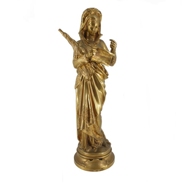 Late 19th Century Chant De La Fileuse (Song of the Spinner) Sculpture ...
