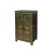 Tribal Distressed Teal Blue Green Tibetan Floral End Table Nightstand Cabinet For Sale - Image 3 of 6