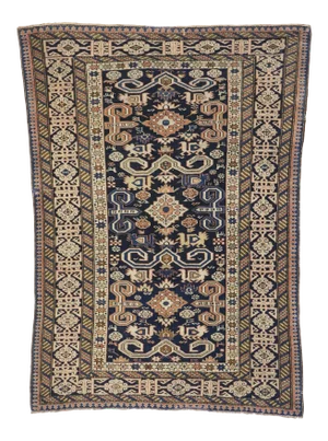 Antique Caucasian Shirvan Kuba Rug, 03'02 X 04'04