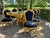 1980 Italian Artisan Baroque Gold Beech Dining Set-7 Pc For Sale - Image 4 of 18