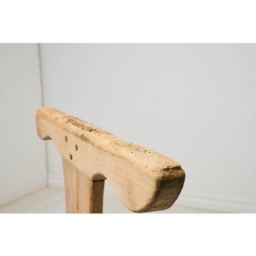Antique Swedish Rustic Trestle Dining Table in Pine, 1840 For Sale - Image 10 of 11