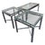 1970s Ultra-Modern 3-Piece Glass and Chrome Coffee Table & Two Matching End Tables. For Sale - Image 10 of 10