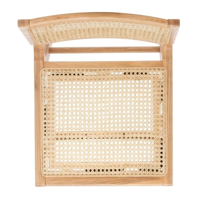 Tan Hattie French Cane Dining Chair - Natural, Set of 2 For Sale - Image 8 of 11