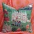 22" Bara Bazaar in Viridian Indian Chinoiserie Pillow For Sale - Image 4 of 4