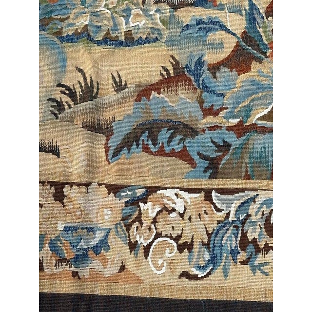 Handwoven Landscape with River and Birds Tapestry in the style of Aubusson, 2000 For Sale - Image 10 of 18