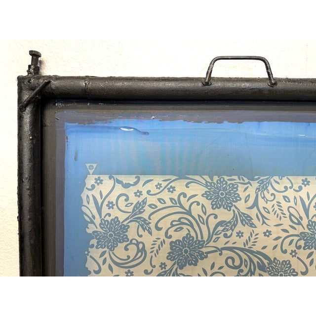 Art Nouveau Large Vintage Industrial Screen-Printing Frame For Sale - Image 3 of 5