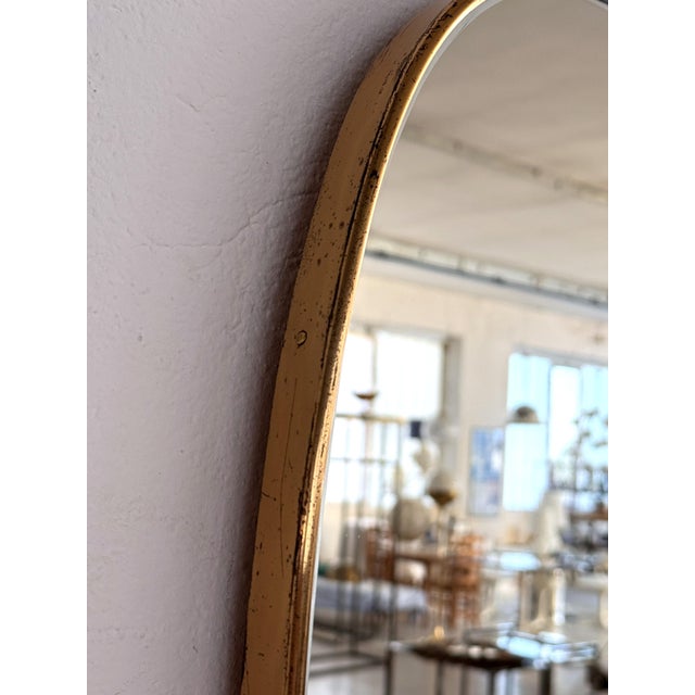 Large Italian Wall Mirror with Original Brass Frame, 1970s For Sale - Image 10 of 18