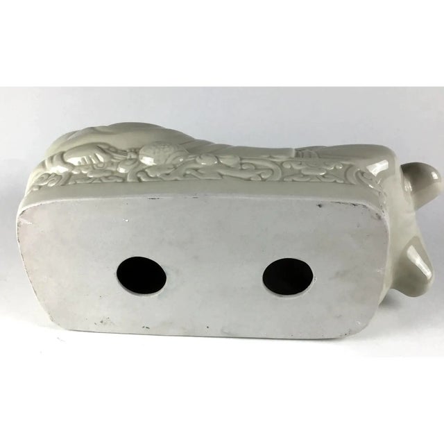 Vintage Chairman Mao White Porcelain Money Pillow For Sale - Image 11 of 11