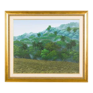 Misty Mountain Oil Print Circa 1995 by y.s. Sobre