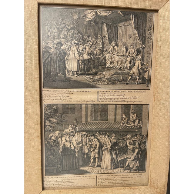 Original 18th Century Judaic Wedding Plate XI Rare Copper Engraving, Bernard Picart (First English Edition Printed in London) For Sale - Image 11 of 12