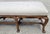 Jerry Pair Queen Anne Linen Walnut Califia Bench For Sale - Image 10 of 13